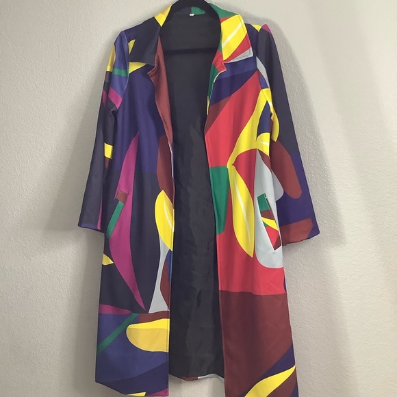 NWOT Kimono Style Dress Top Coat of Many Colors Size Small - Picture 4 of 6